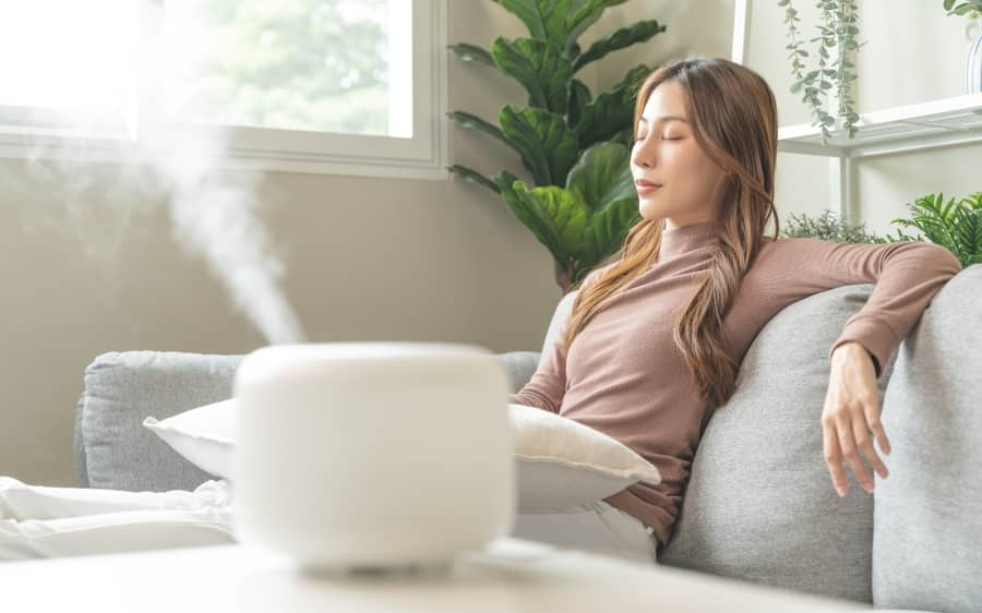 Use a humidifier to add moisture to closed spaces. This will help your skin retain moisture naturally.